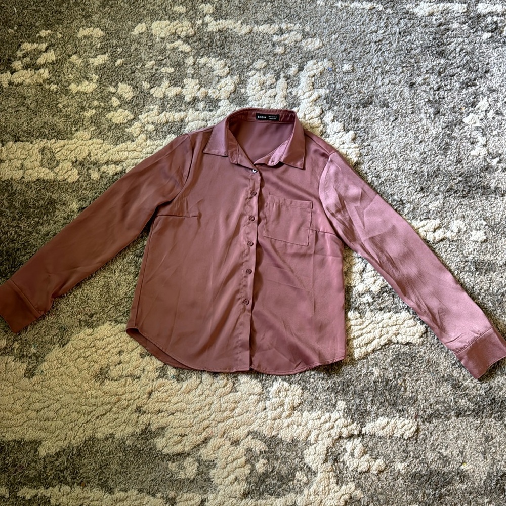 Silk Button Up Blouse